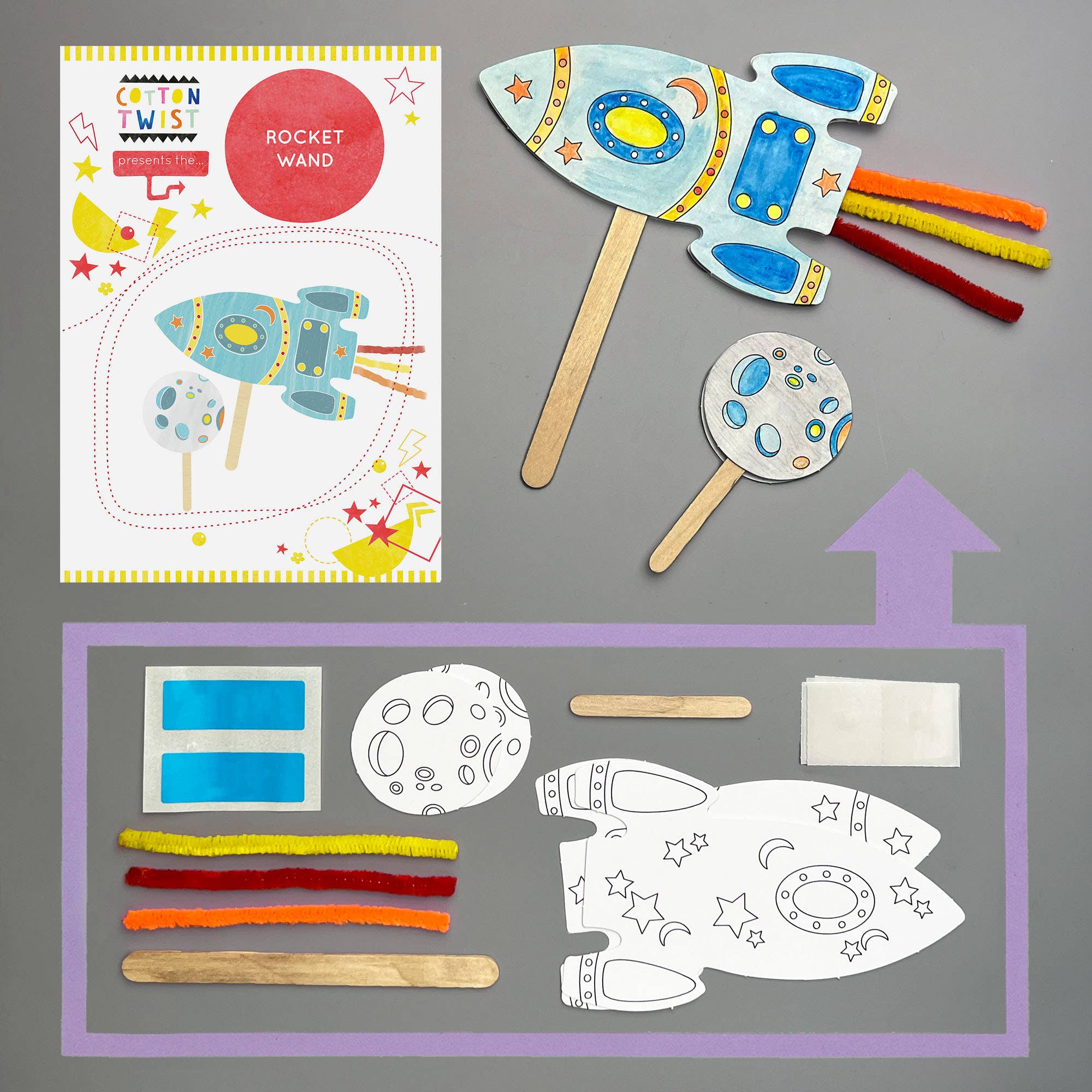 Faites votre propre fusée baguette  Cotton Twist  myplayground