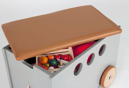 Coffre à Jouets à Roulettes - Gris 'Jim' - Pinolino Kinderträume GmbH