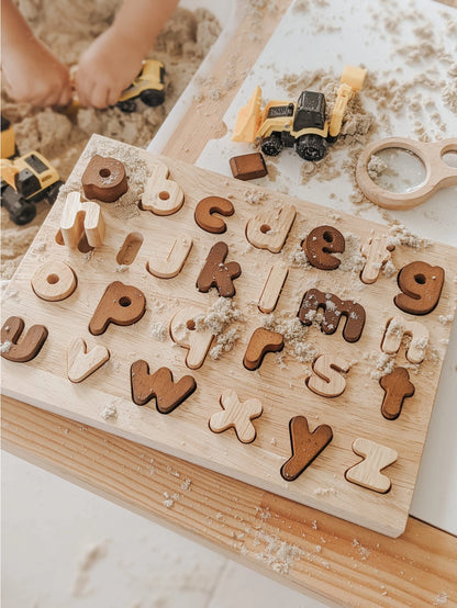 Puzzle de lettres minuscules naturelles