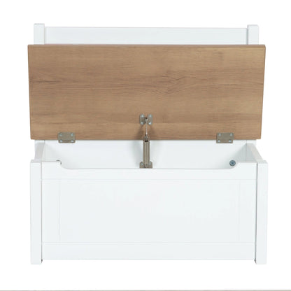 Banc de Coffre Pour Enfants - Coffre à Jouets en Bois Blanc - Roba Kids