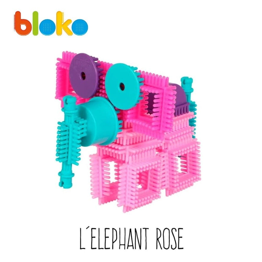 Tube 50 Bloko Rose - Jeu de construction - Bloko  Bloko Tube 50 Bloko Rose - Jeu de construction - Bloko myplayground