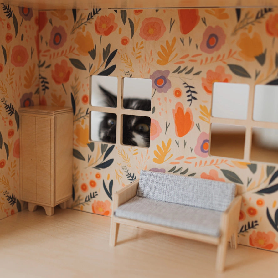 Maison de Poupée en Bois à Trois Étages/Maison de Poupée Moderne - Milin  Milin  myplayground