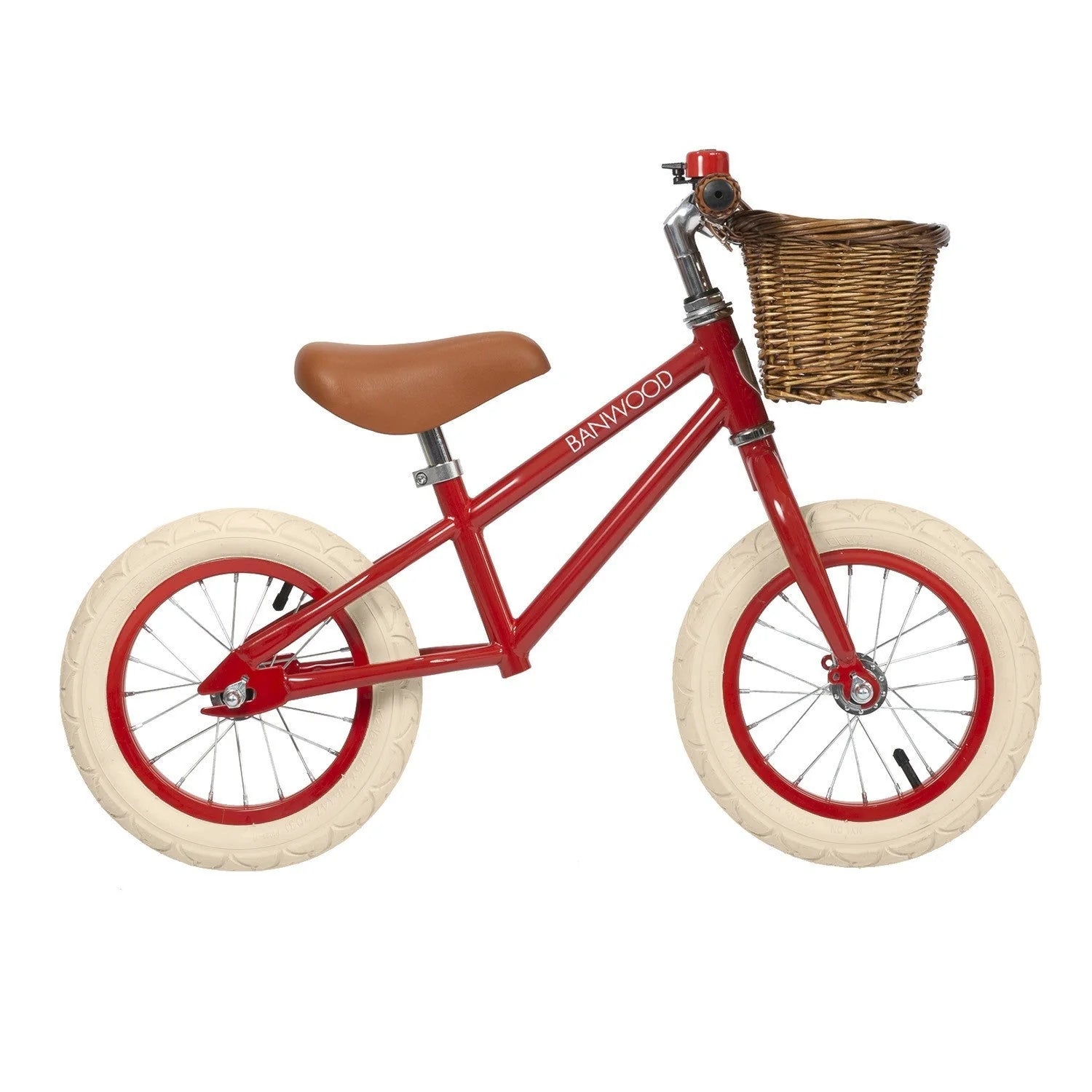 Vélo classique rouge Banwood – Draisienne en bois évolutive pour enfants de 3 à 5 ans