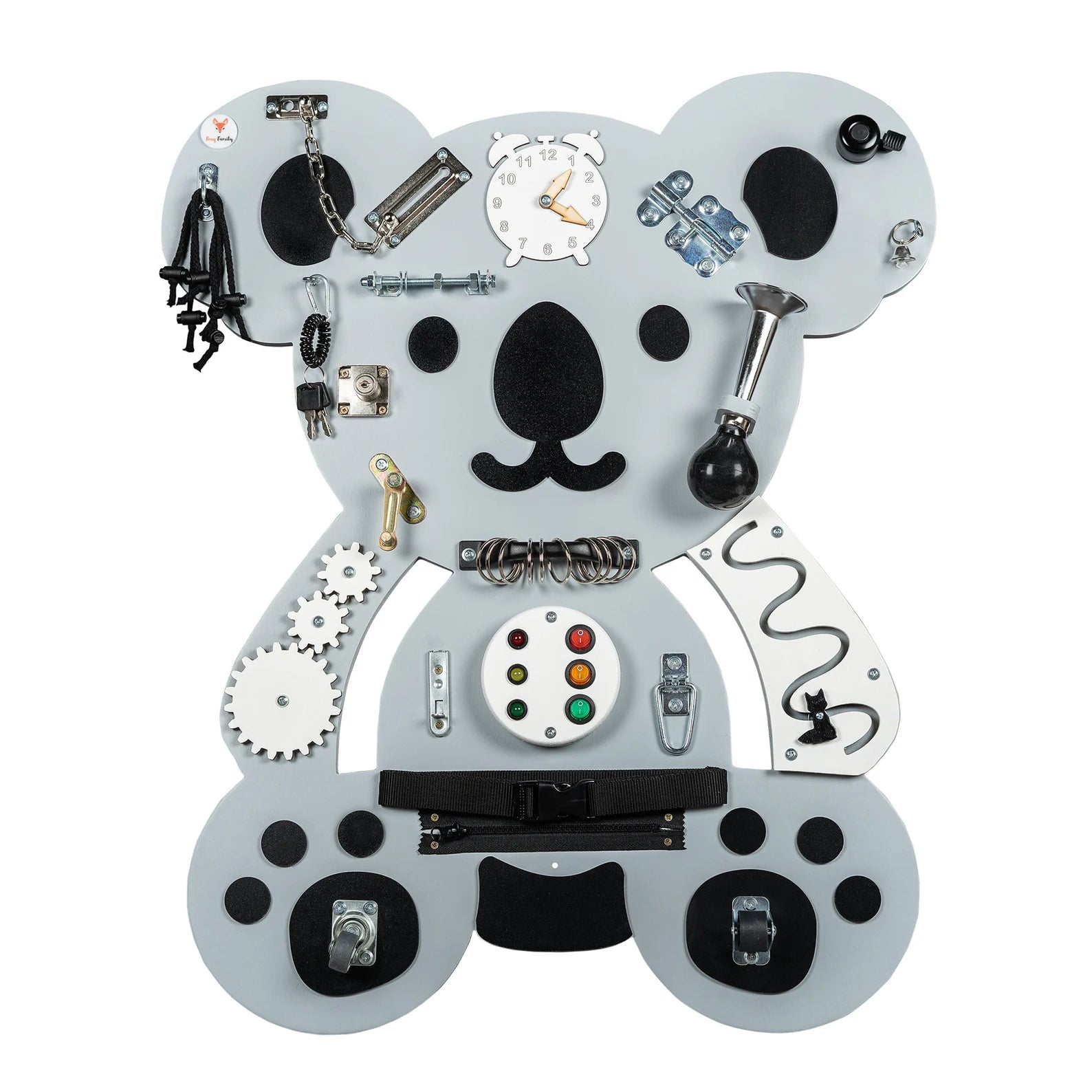 Koala Gris Busy board grise Koala  - Planche sensorielle - Jeu de motricite fine pour enfant (3 ans et +)  FoxyFamily Koala Gris Busy board grise Koala  - Planche sensorielle - Jeu de motricite fine pour enfant (3 ans et +) myplayground