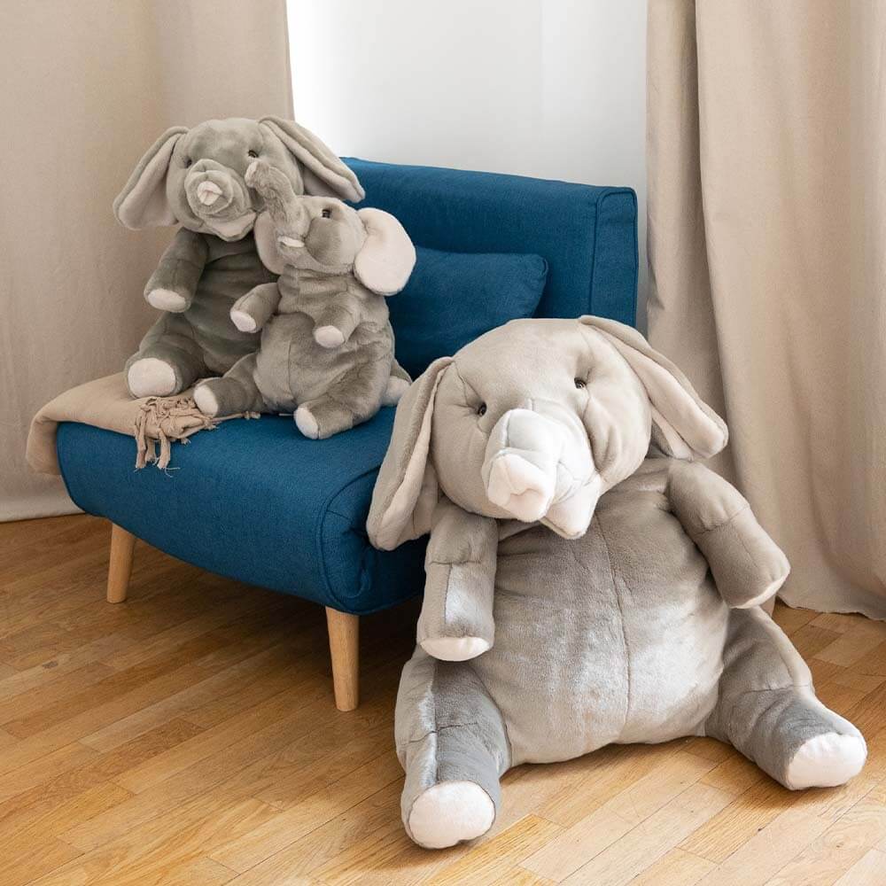 Ma peluche Éléphant Basile - La Pelucherie  La Pelucherie Ma peluche Éléphant Basile - La Pelucherie myplayground