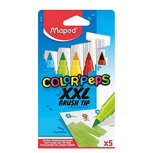 Lot de 5 feutres XXL Color’Peps Brush Tip – MAPED
