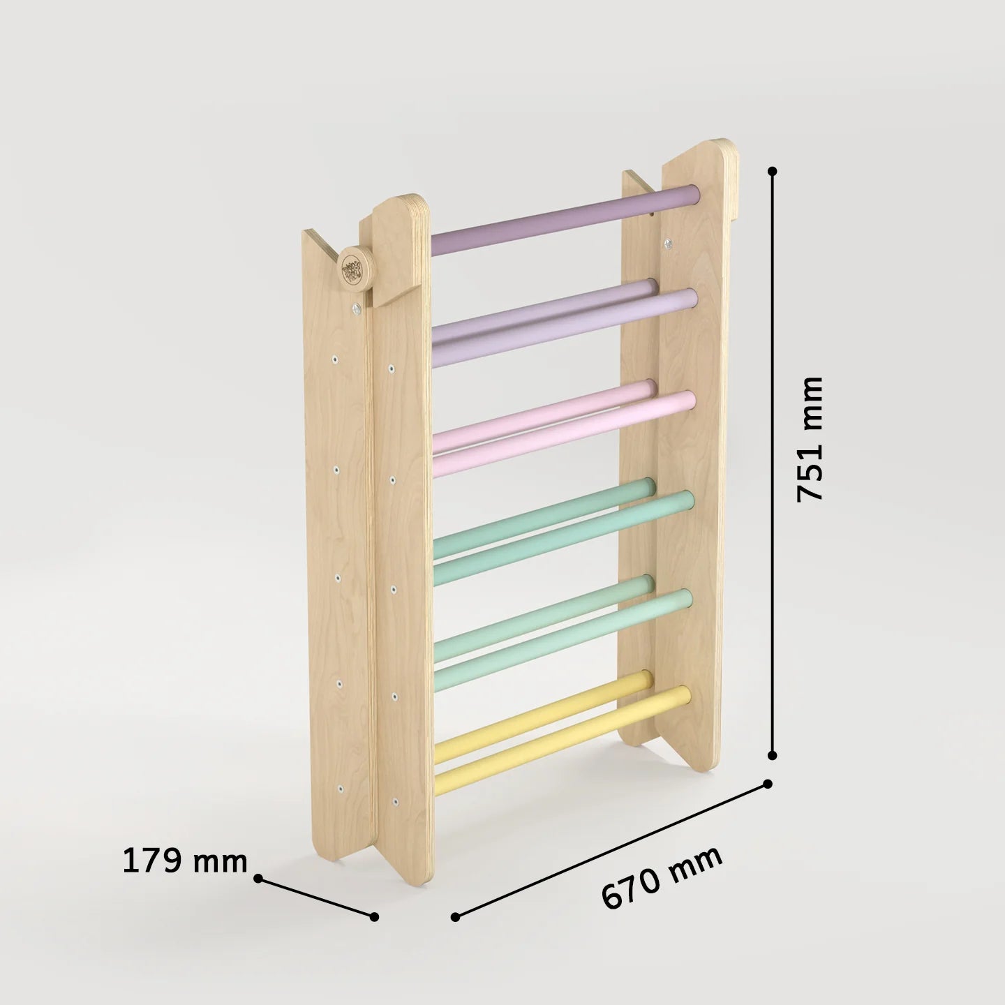 BusyKids - Triangle de Motricité Pikler Couleurs Pastel - Bois Natura - 12 à 18 mois  BusyKids BusyKids - Triangle de Motricité Pikler Couleurs Pastel - Bois Natura - 12 à 18 mois myplayground