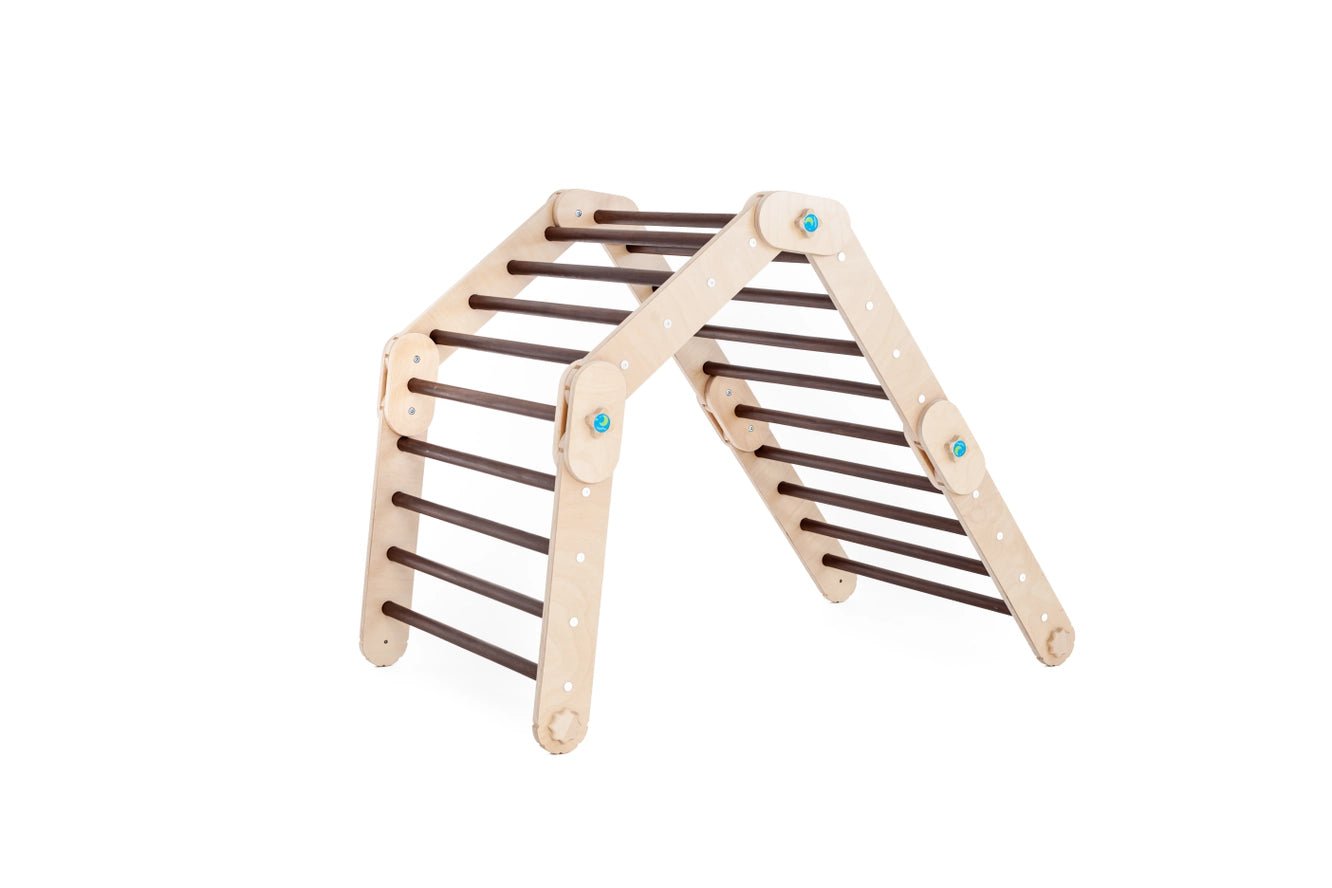 Set 3 en 1 Darkwood Pikler Avec Deux Rampes, Grimpeur Transformable - Happymoon - myplayground