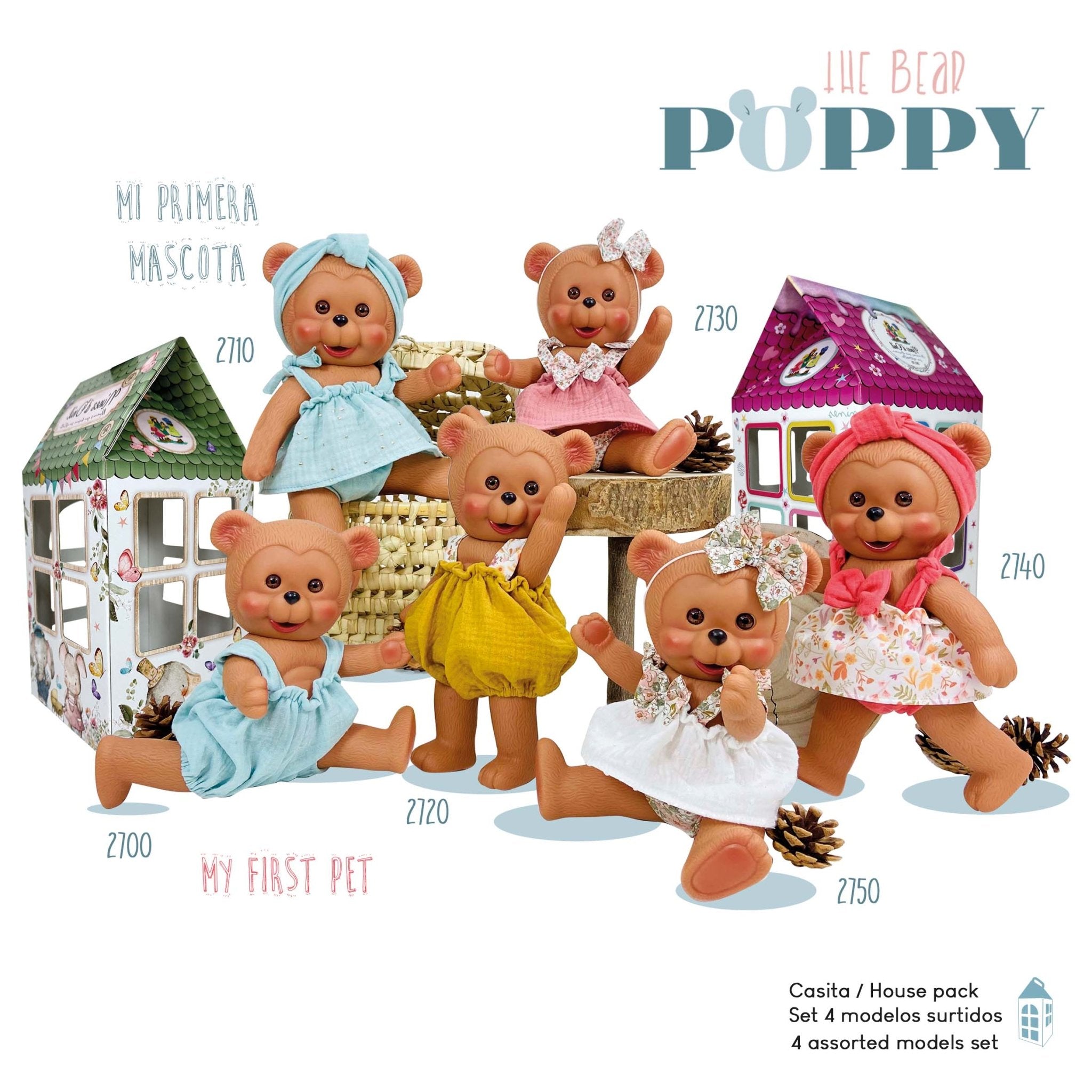 Poupées ours, Poppy House Pack - Nines Artesanals - myplayground