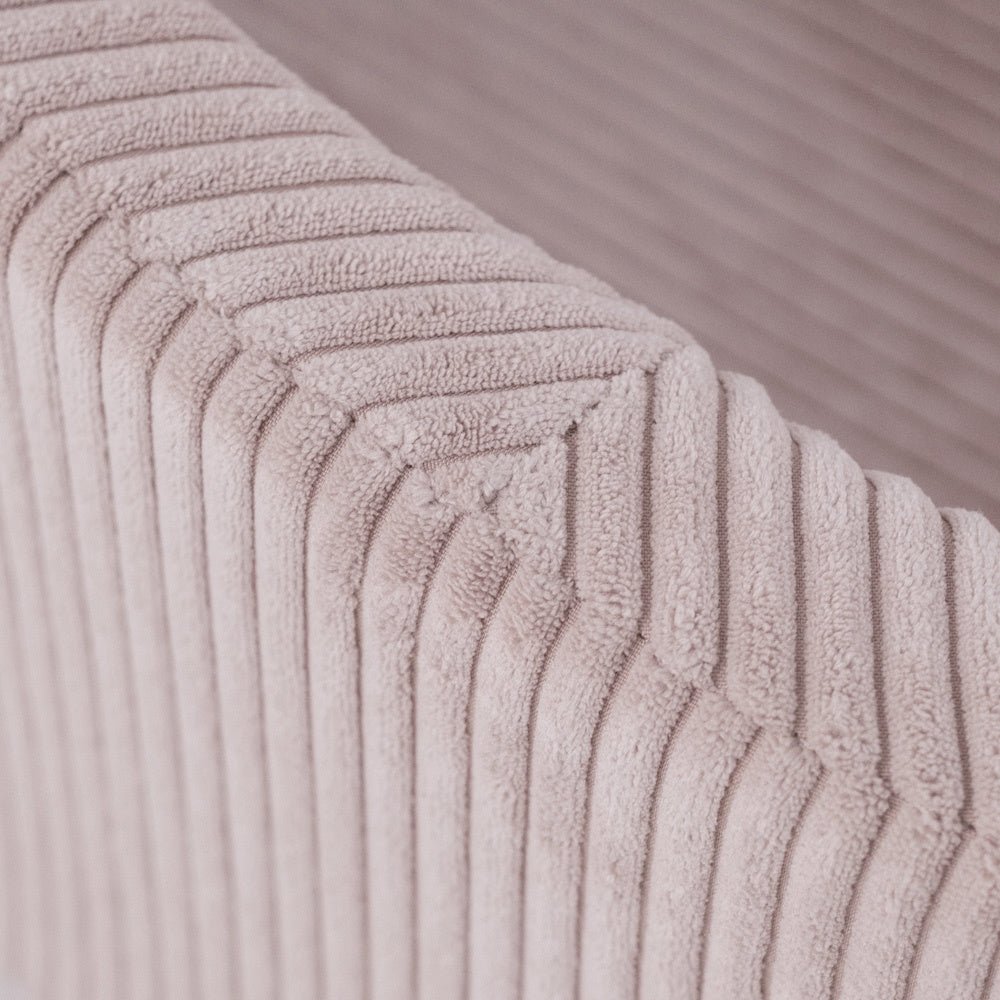 Piscine à balles - ronde 90x30 cm, rose clair velours côtelé - Plush Nest - Misioo - myplayground