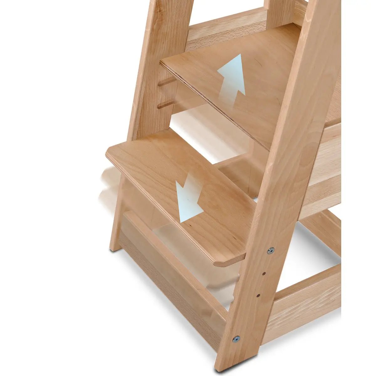 tiSsi® siblings / twin learning tower FELIX, growing with the child, solid beech NATURAL by tiSsi ® Familie beginnt mit uns™