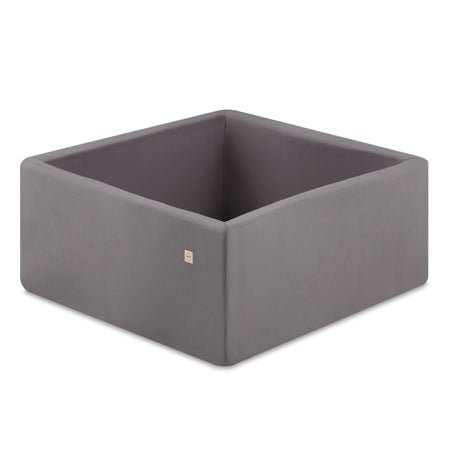 Piscine à balles Carrée - 130x130x50 cm, Gris foncé, Active - Plush Nest - myplayground