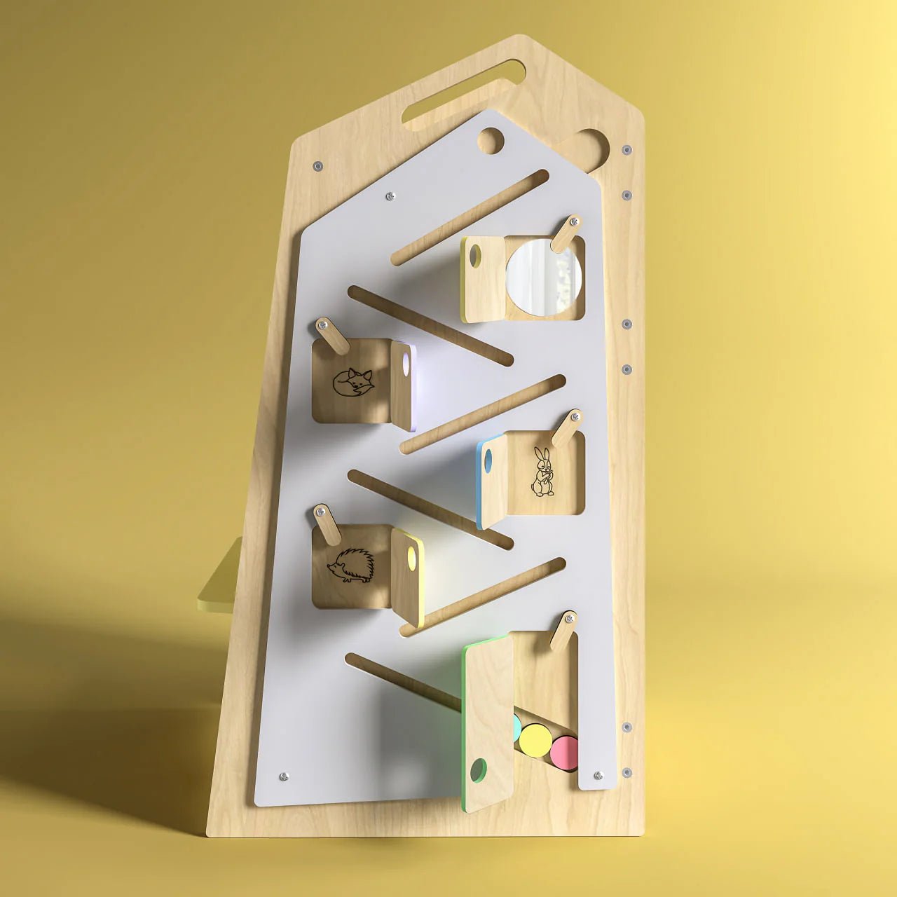 Tour d’Apprentissage Multifonctions 5 en 1 Play XL - Bois Brut (non verni), 18 à 24 mois - BusyKids - myplayground