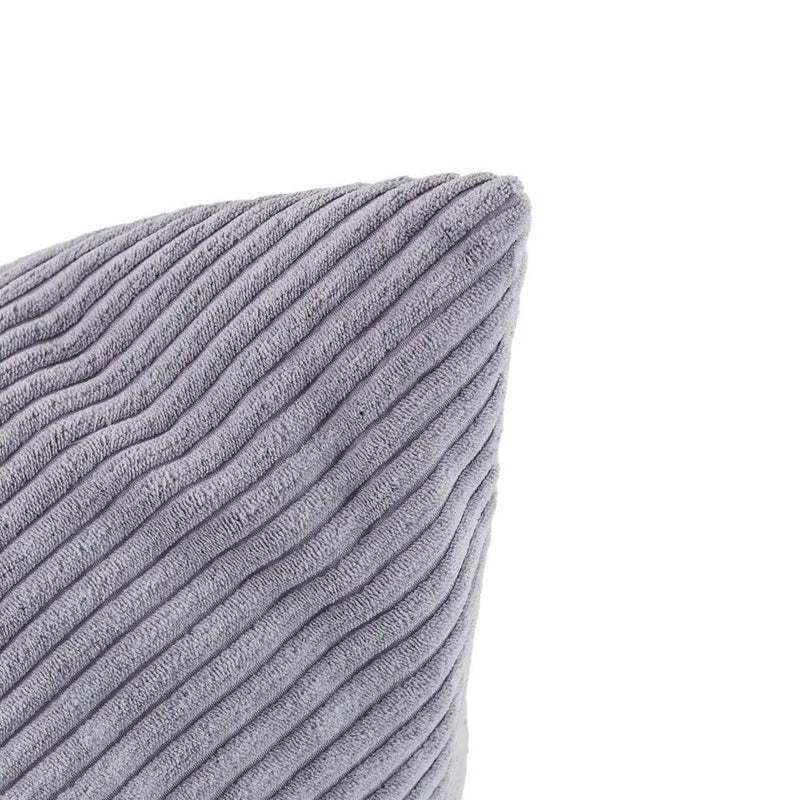 Pouf sac 120x80 cm- pouf en velours côtelé gris premium - Plush Nest by Misioo