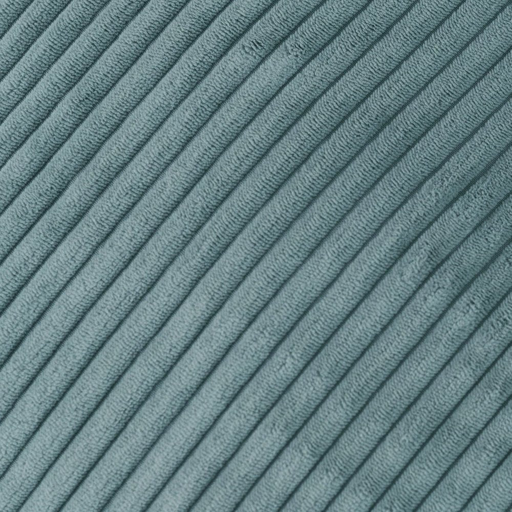 Fauteuil carré Puffy - 77x67x50, bleu velours côtelé, pouf - Plush Nest - myplayground