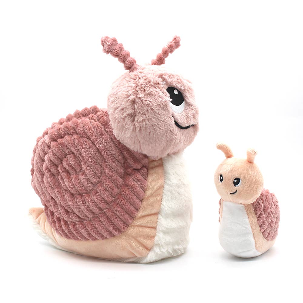 Escargot en Peluche et Rose Bébé / Les Ptipotos - Les Déglingos, France - myplayground