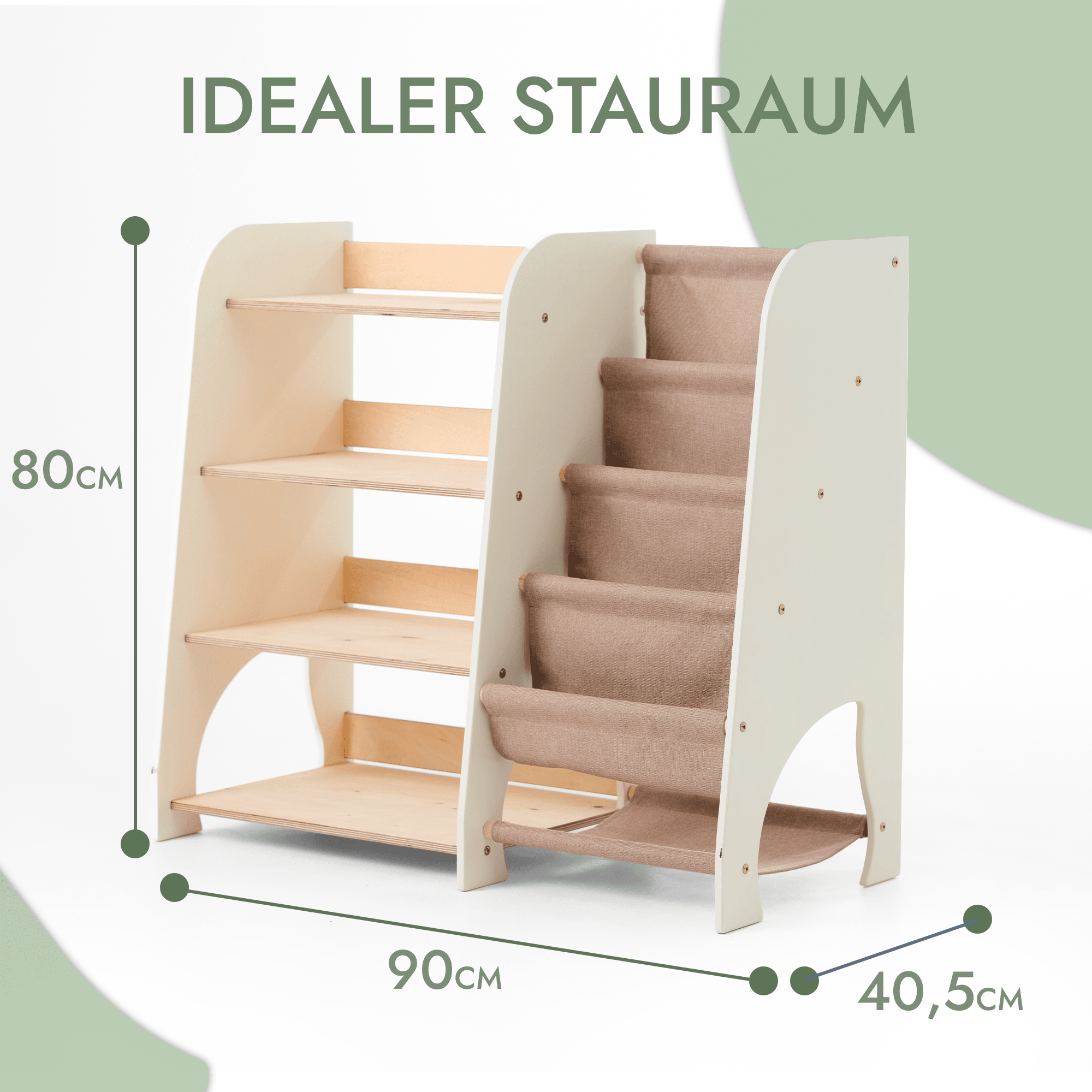 2in1 Montessori - Regal für Bücher und Spielzeug - myplayground