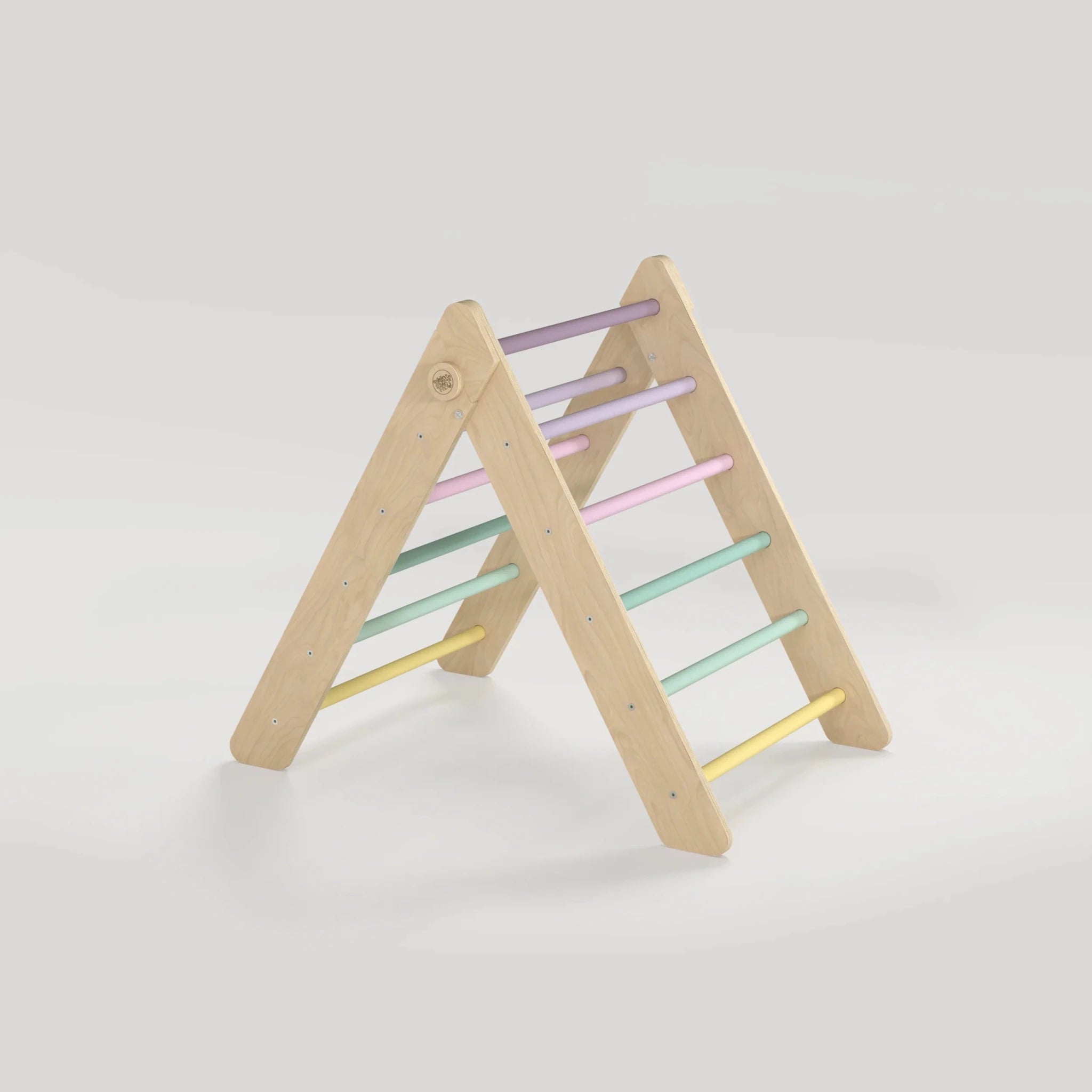 Triangle de Motricité Pikler - pastel, bois natura, 12 à 18 mois - BusyKids - myplayground