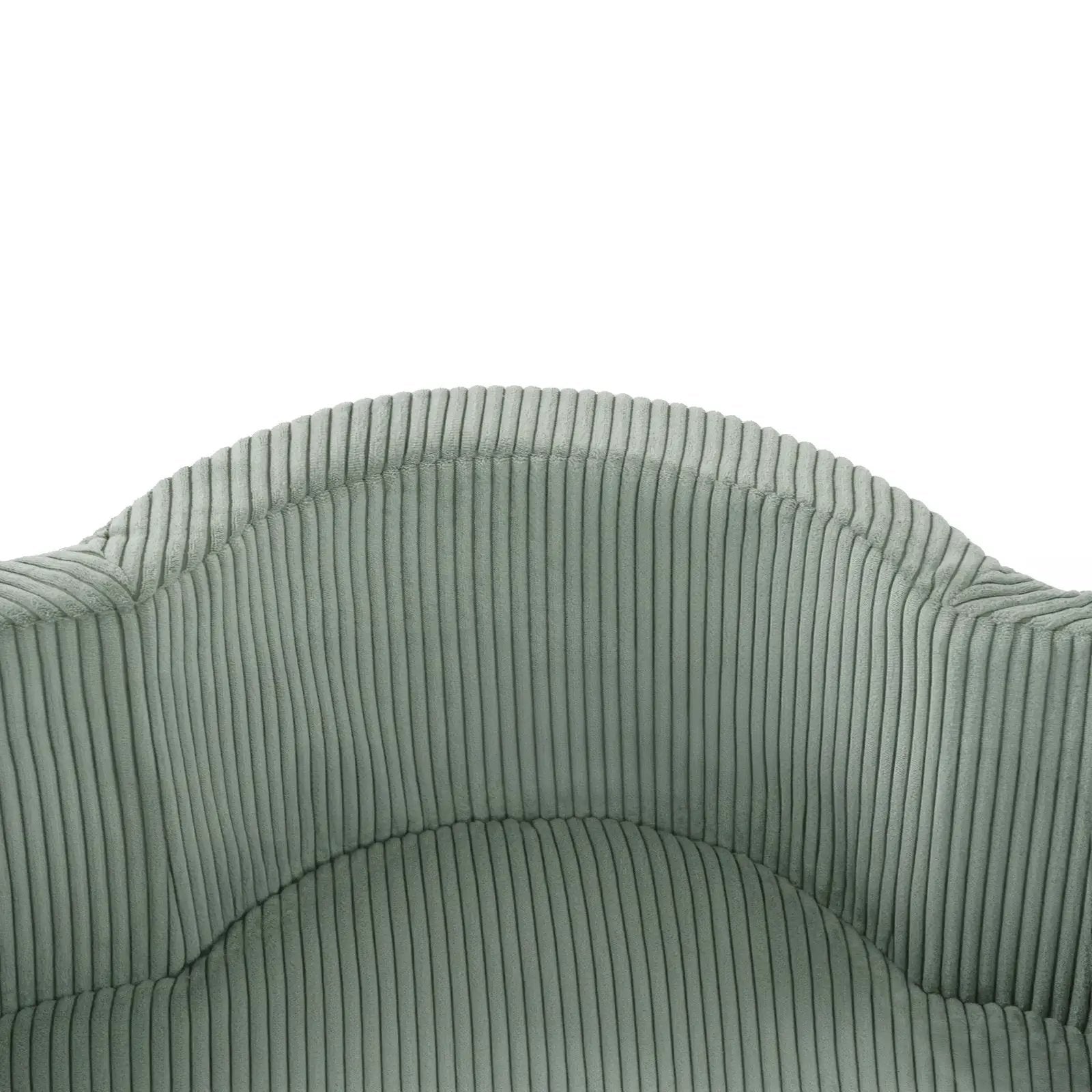 Piscine à balles avec tapis, 95x30, vert, velours côtelé premium, Floral Fun Zone (+ 200 boules perle, perle menthe, argent) - Plush Nest - Misioo by Misioo