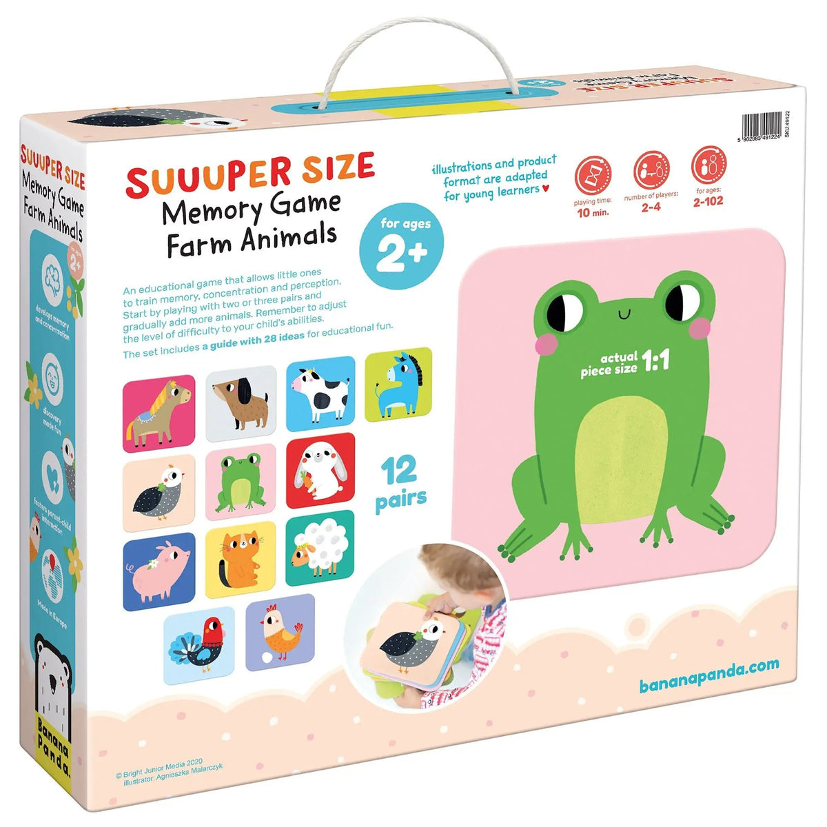 Super Grand Jeu de Mémoire - Animaux de la Ferme - Banana Panda by Banana Panda