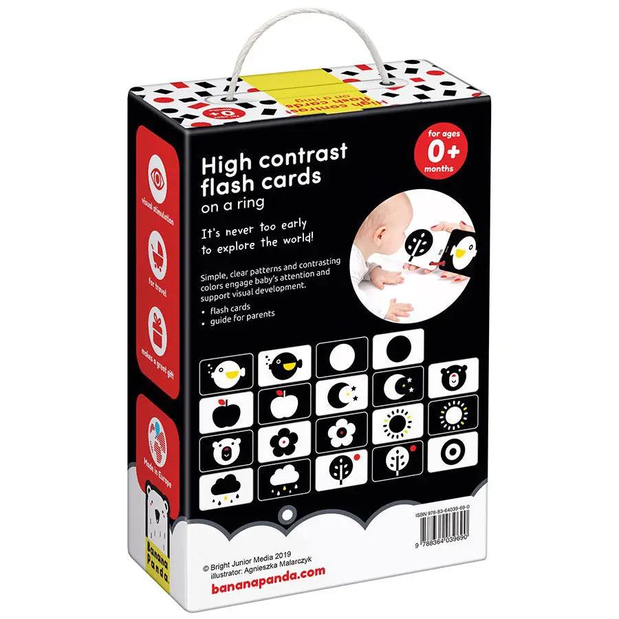 Cartes Flash à Contraste Élevé (0 mois +) - Sur Anneau - Banana Panda by Banana Panda