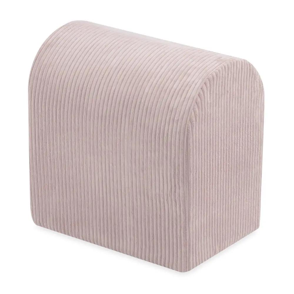 Château de terrain de jeu avec piscine +150 balles (perle, or) – Velours côtelé rose clair premium – Plush Nest by Misioo