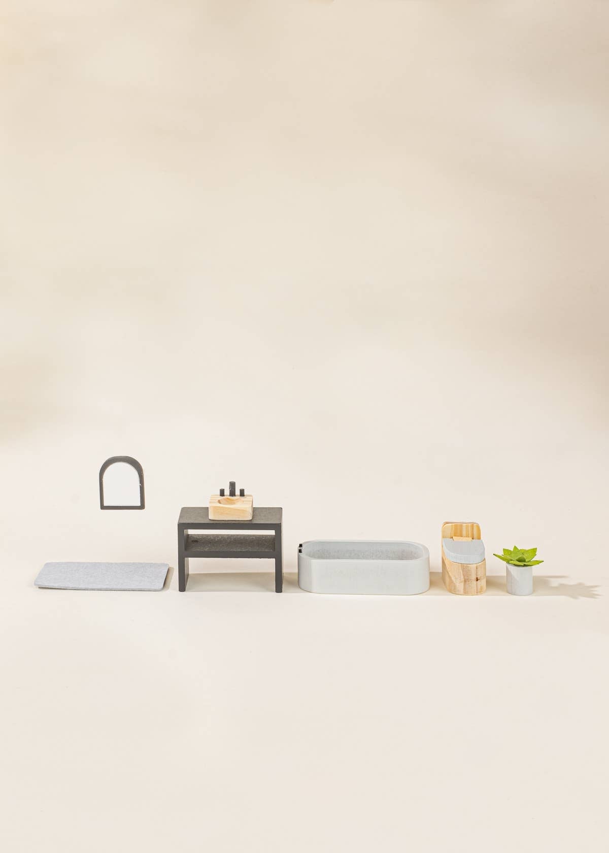 Meubles et accessoires de salle de bain pour maison de poupée - bois - Coco Village - myplayground