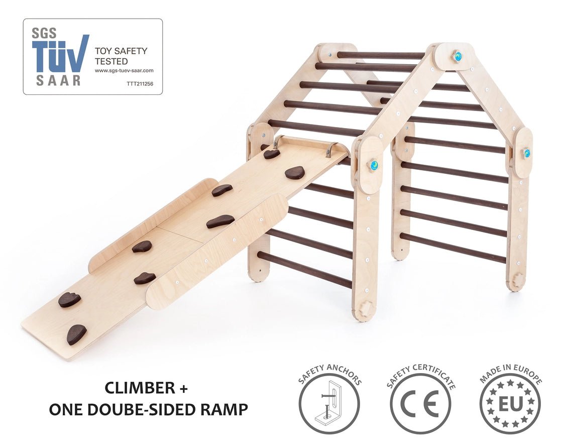 Gymnase d'Activité Pikler Transformable Foncé - Happymoon - myplayground