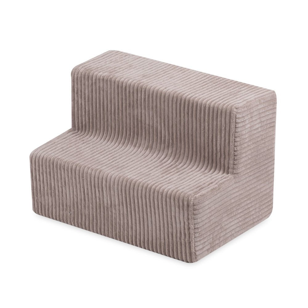 Château de terrain de jeu avec piscine +150 balles (perle, or) – Velours côtelé beige premium – Plush Nest - myplayground