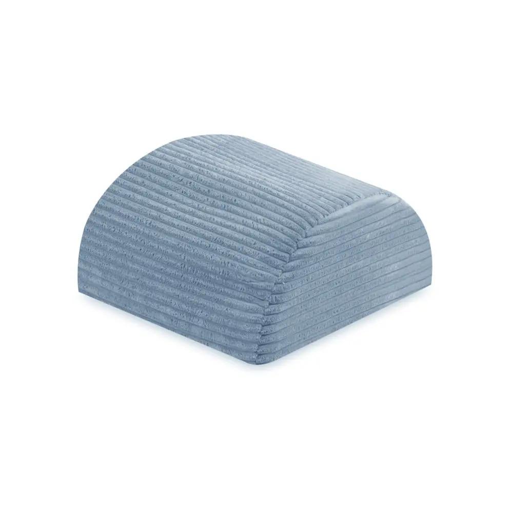 Château de terrain de jeu avec piscine +150 balles (perle, argent) – Velours côtelé bleu premium – Plush Nest by Misioo
