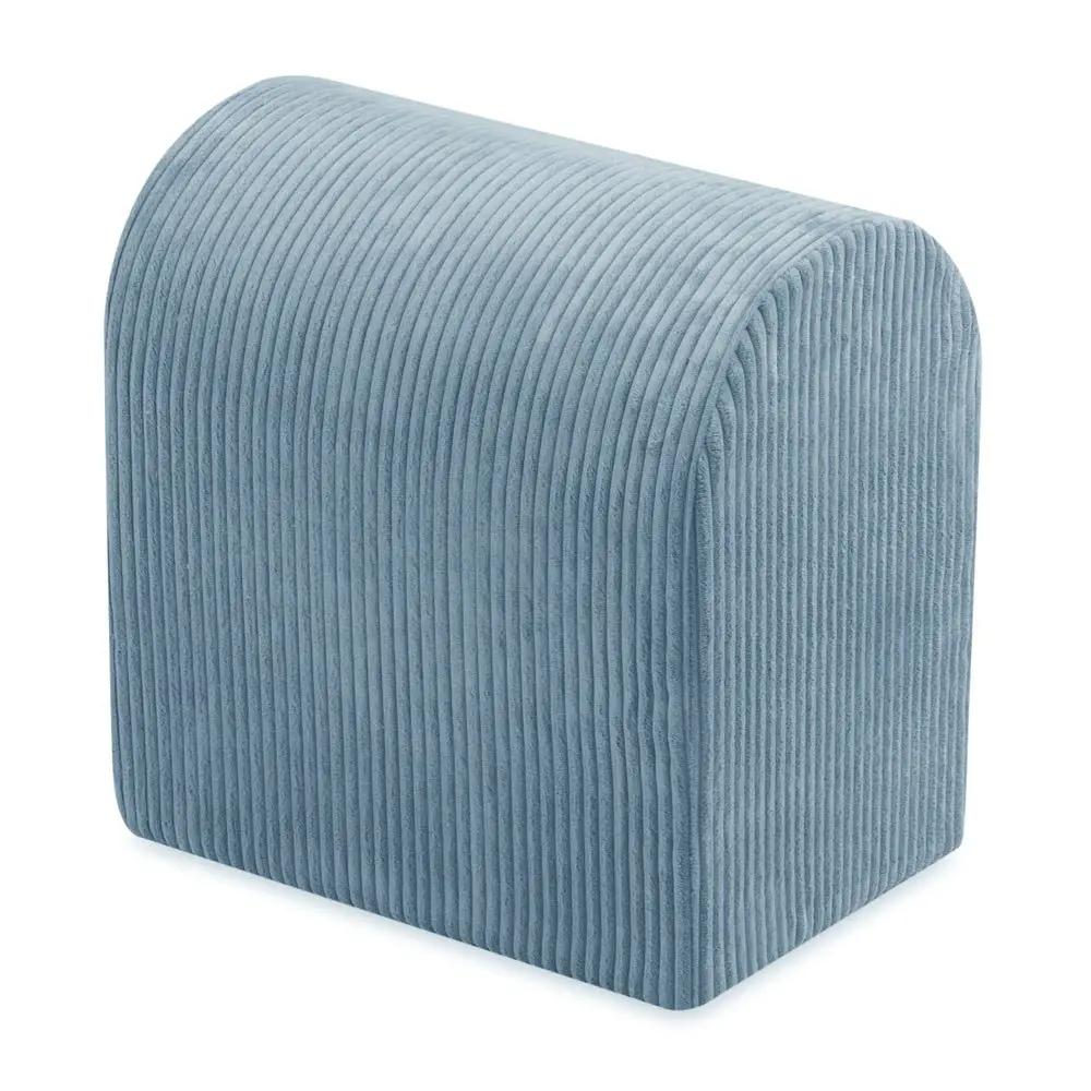 Château de terrain de jeu avec piscine +150 balles (perle, argent) – Velours côtelé bleu premium – Plush Nest by Misioo