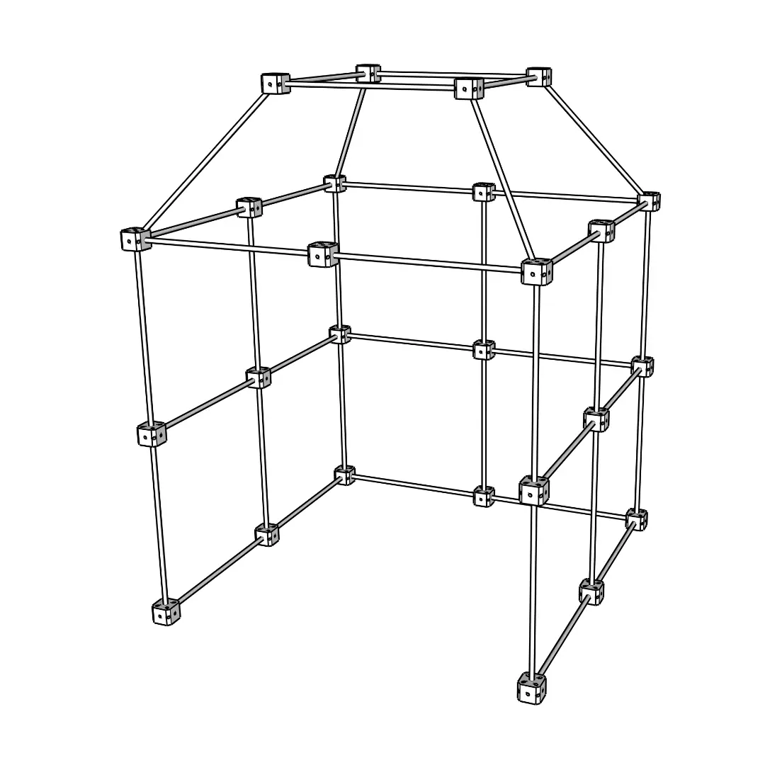 1001 Cabanes – Pack Castor – 111 pièces avec toiles en tissu by SARBAKANE