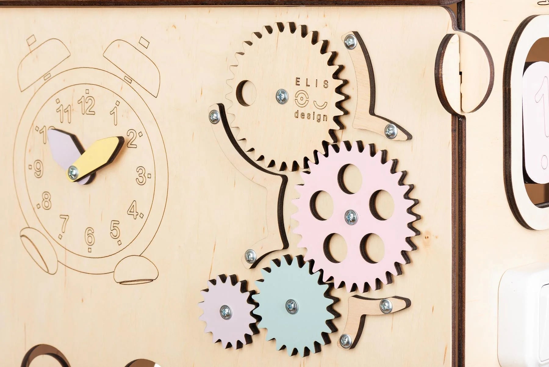 Maisonnette Éducative - pastel, édition limitée, bois natura, 12 à 18 mois - BusyKids - myplayground