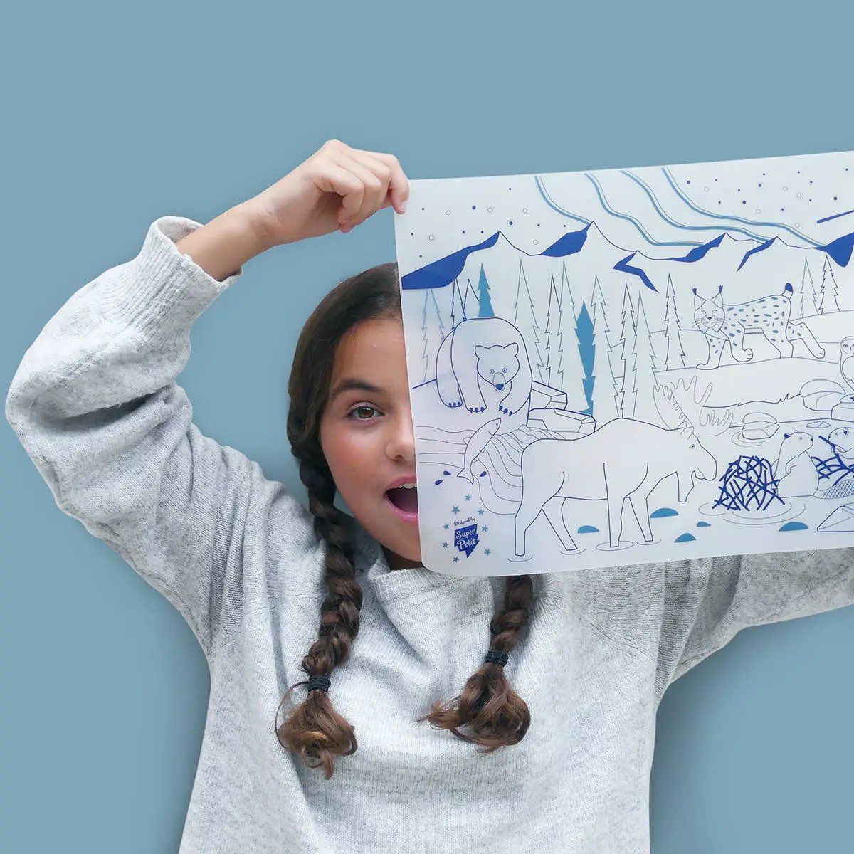 Jeu éducatif: Set de table en silicone BOREAL - Réutilisable by SuperPetit