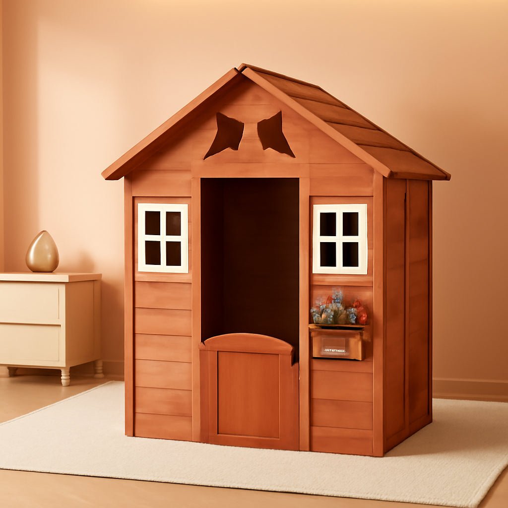 Wooden Outdoor Play house For Kids Large Waterproof - myplayground