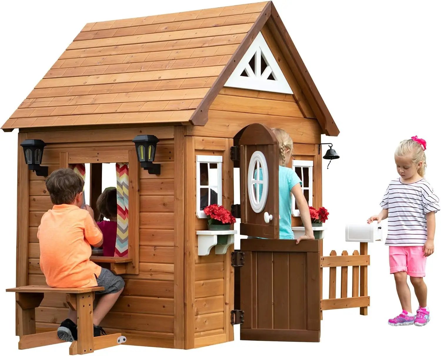 Cedar Wood Kids Outdoor Playhouse Kitchen Accessories by ShipItFurniture