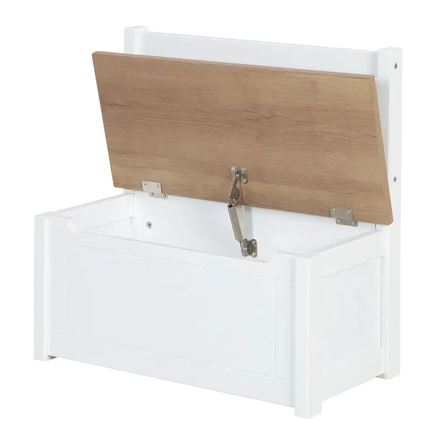 Banc de Coffre Pour Enfants - Coffre à Jouets en Bois Blanc - Roba Kids by ROBA