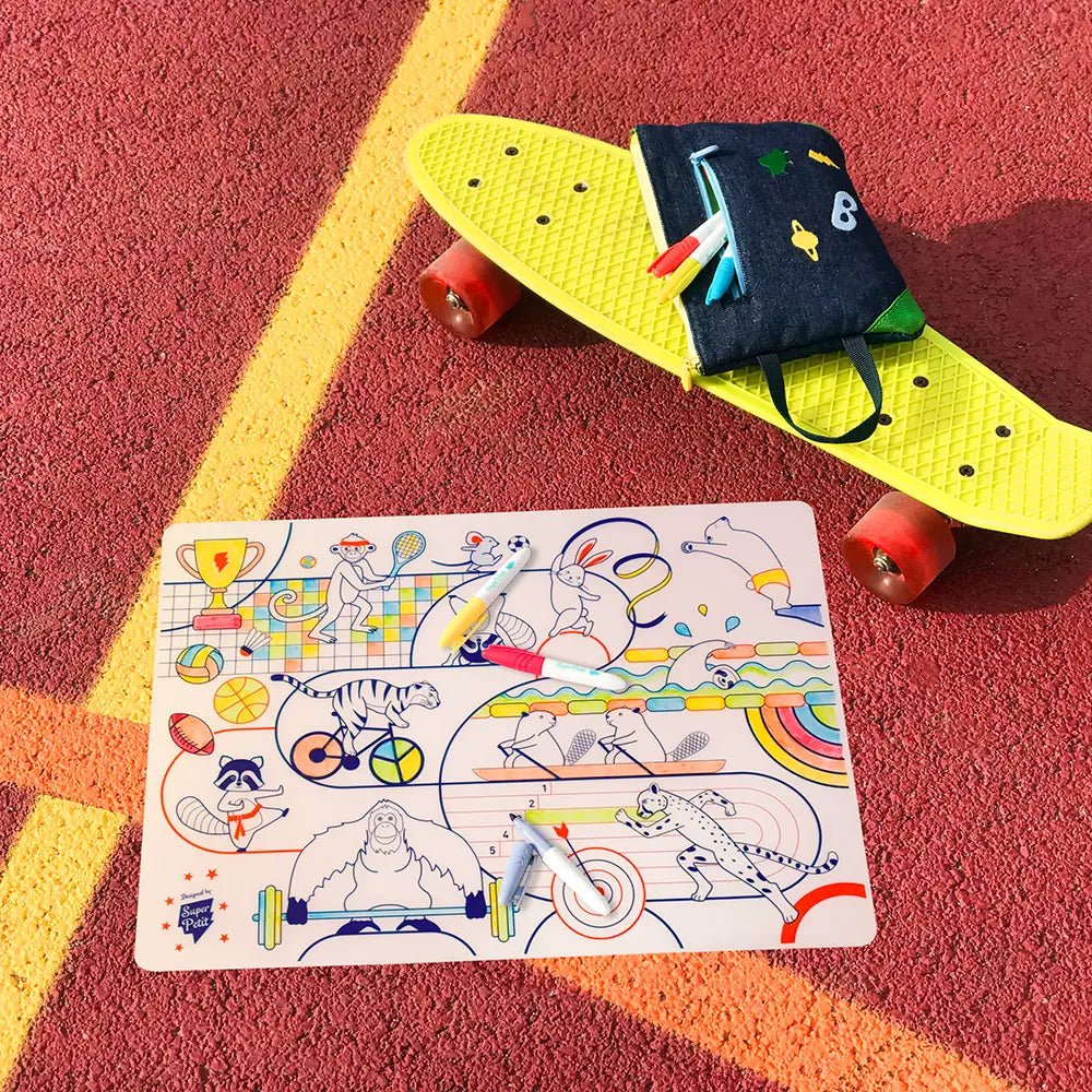 Coloriage réutilisable - Set en silicone Sport - SuperPetit - myplayground