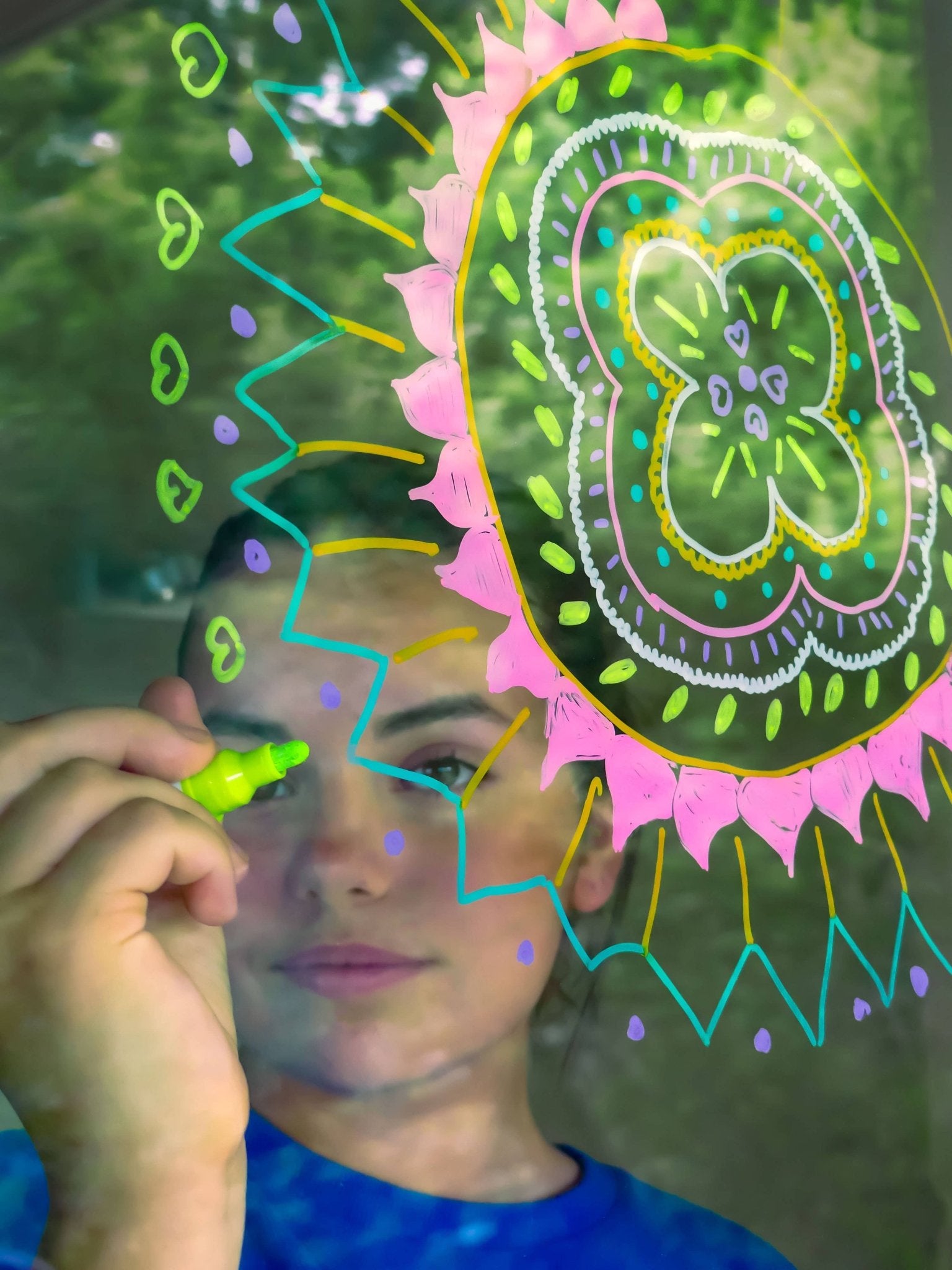 BOITE 6 FEUTRES EFFAÇABLES DECO VITRES - MIROIR - myplayground