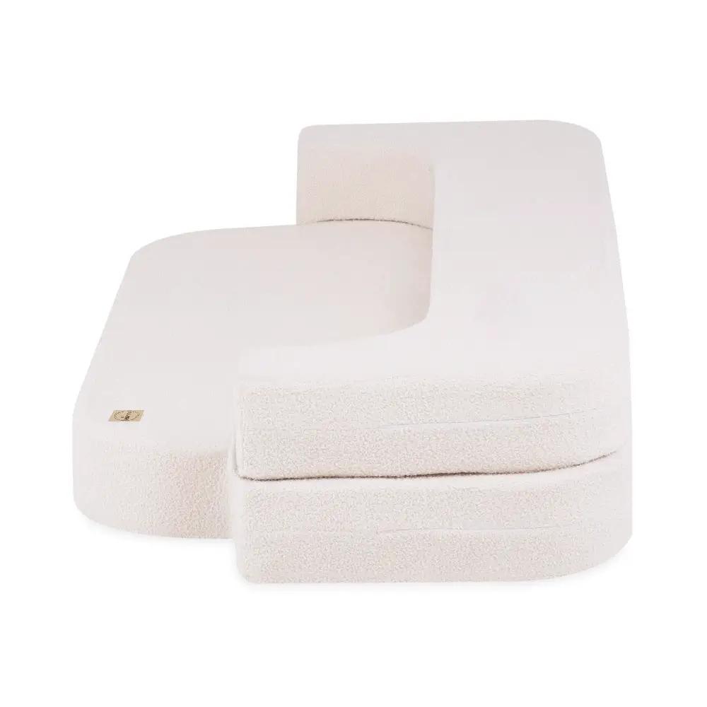 Canapé-lit Foldie - Agneau crème, lavable, imperméable - Plush Nest by Misioo
