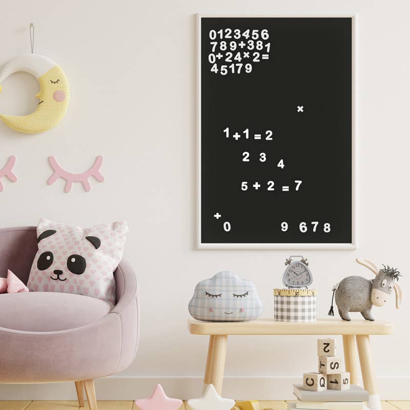 Chiffres magnétiques blancs - lot de 100 magnets - myplayground