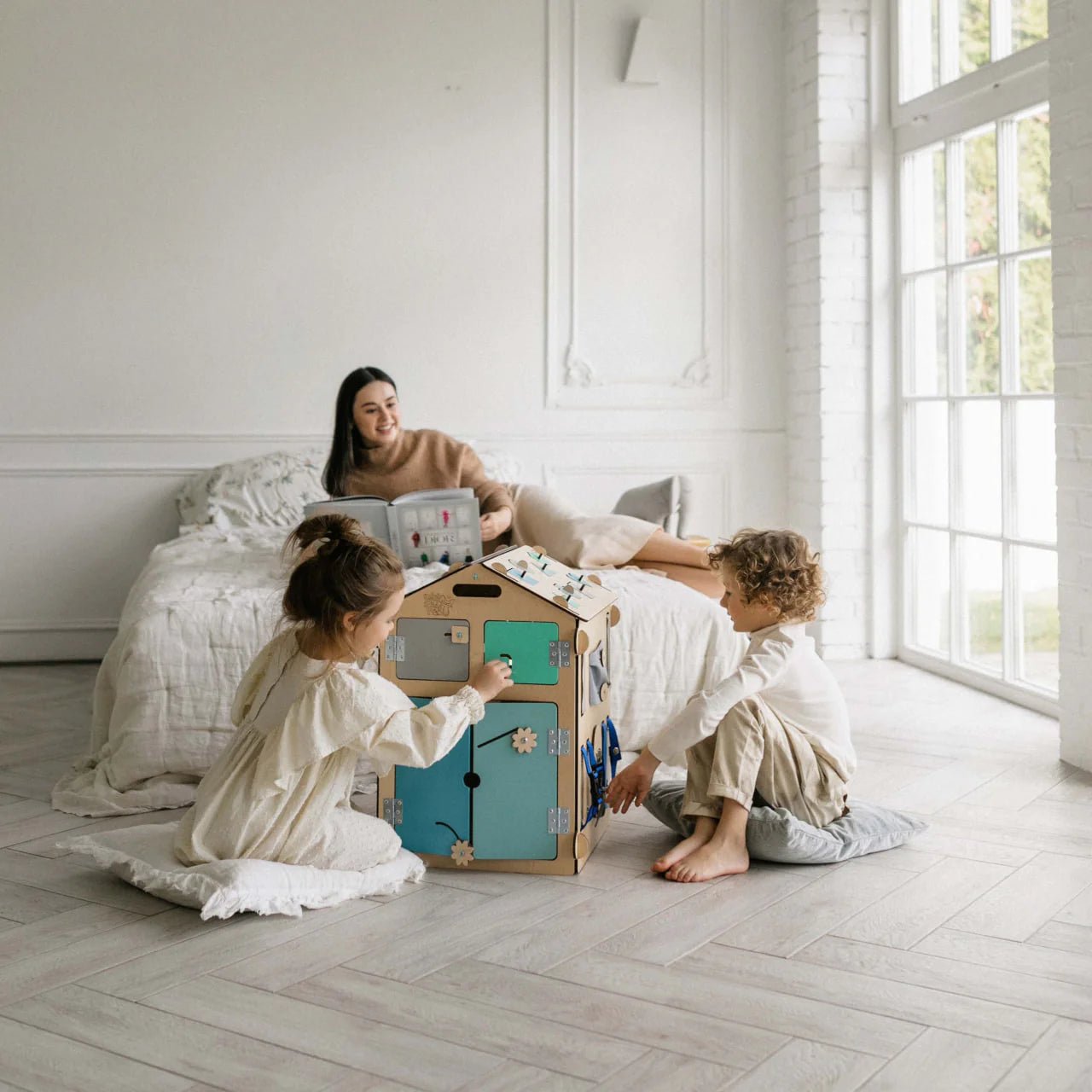 Maisonnette Éducative - Menthe, Édition Limitée, Bois Natura, 12 à 18 mois - BusyKids - myplayground