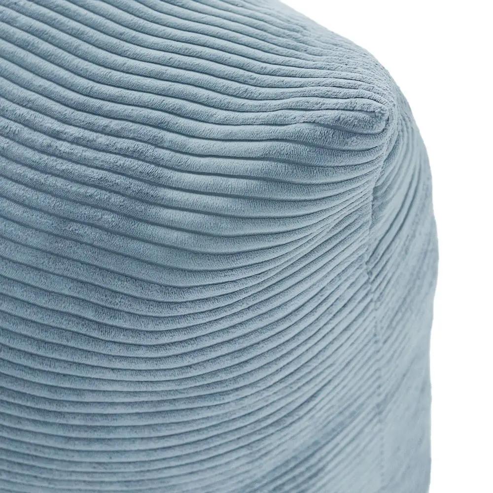 Pouf sac 120x80 cm- pouf en velours côtelé bleu premium - Plush Nest by Misioo