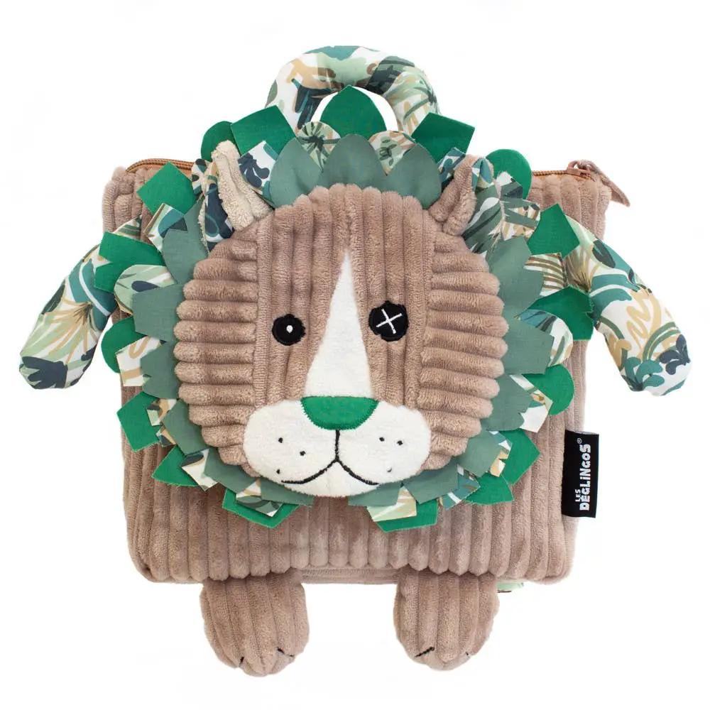 Sac à Dos en Velours Côtelé Jelekros le Lion - Les Déglingos, France by Les Déglingos, France