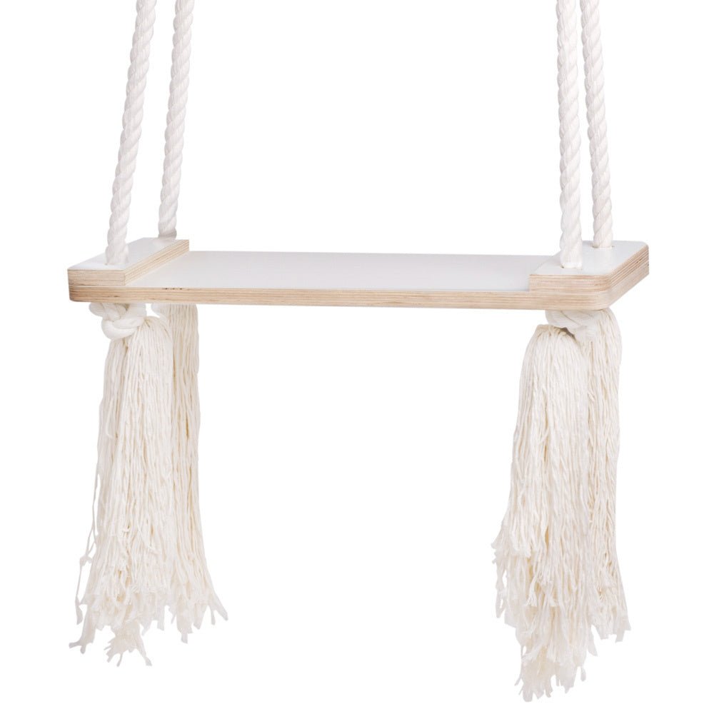 Balançoire d'intérieur plate - Velours côtelé beige premium - Plush Nest - myplayground