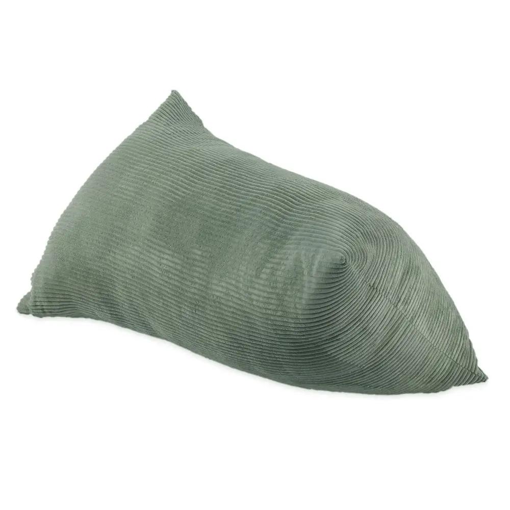 Pouf sac 120x80 cm- pouf en velours côtelé vert premium - Plush Nest by Misioo
