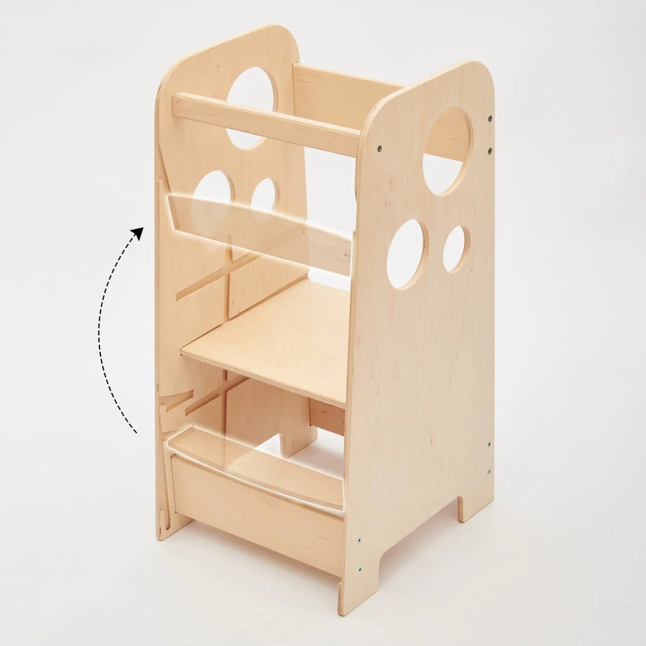 Tour Ajustable d’Apprentissage 3 - en - 1 - bois brut (non verni), 18 à 24 mois - BusyKids - myplayground