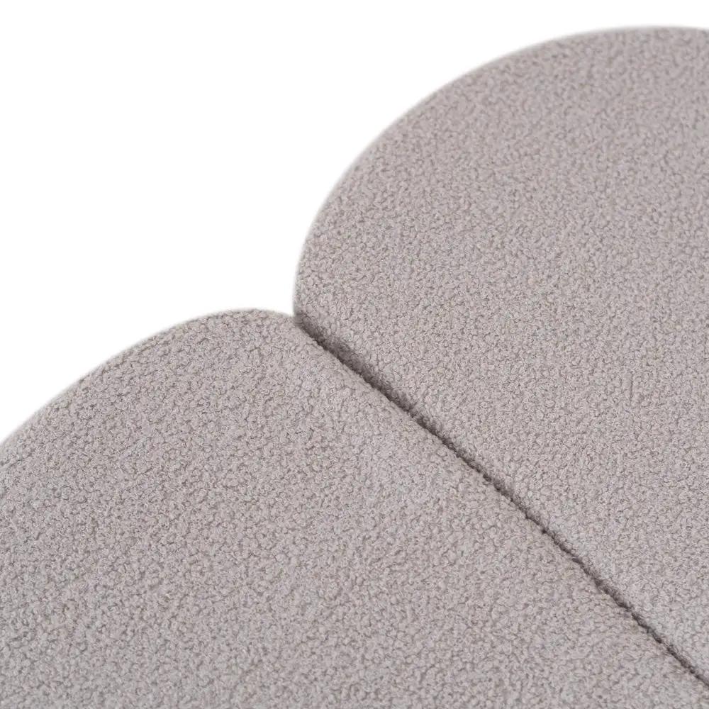 Tapis fleur - 15x115x5 cm, agneau gris moelleux, tapis de jeu - Plush Nest by Misioo
