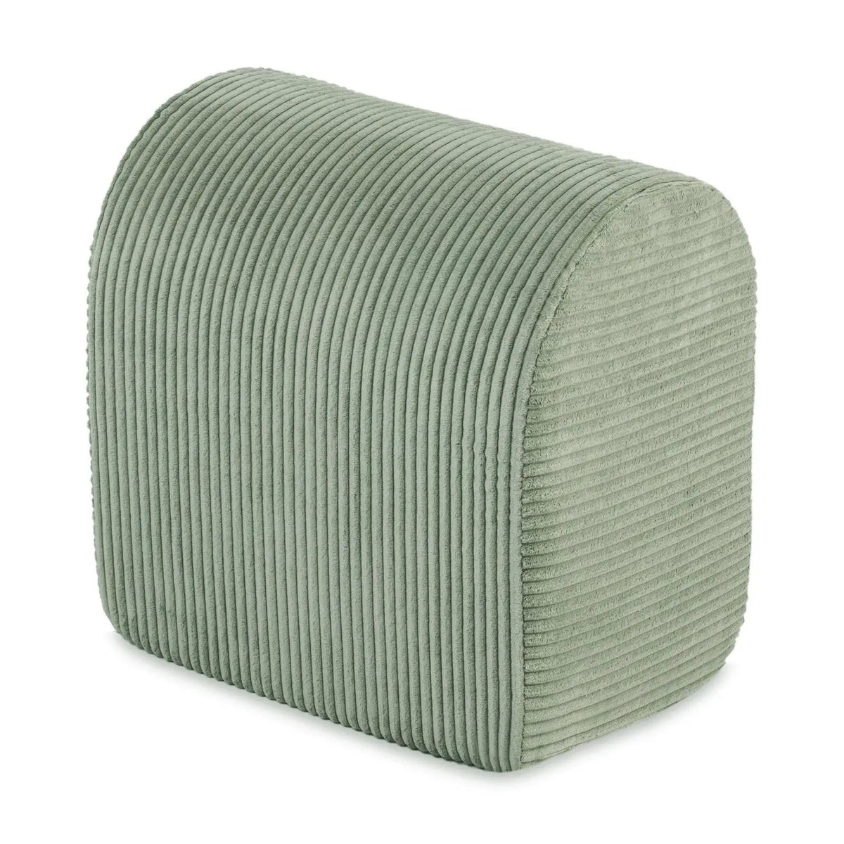 Mini terrain de jeu – Velours côtelé vert premium, bassin et 100 balles (perle et argent) – Plush Nest by Misioo