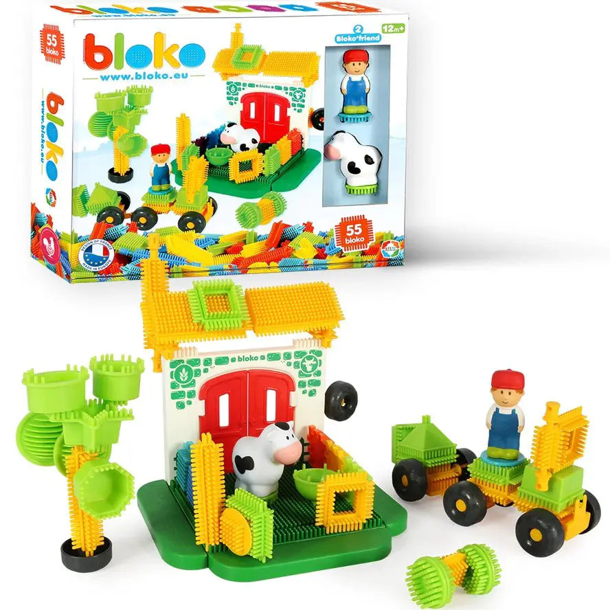 Coffret de 60 Bloko + 2 figurines 3D Ferme - Bloko by Bloko